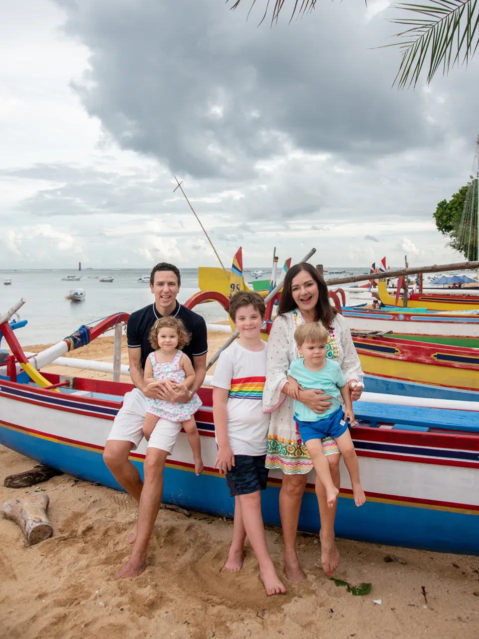 Family portrait on a Bali beach