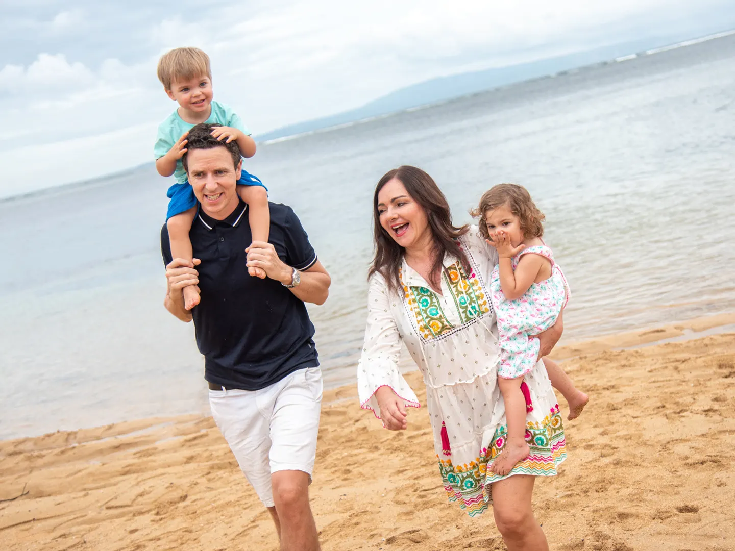 Parents and children enjoying time together in Bali
