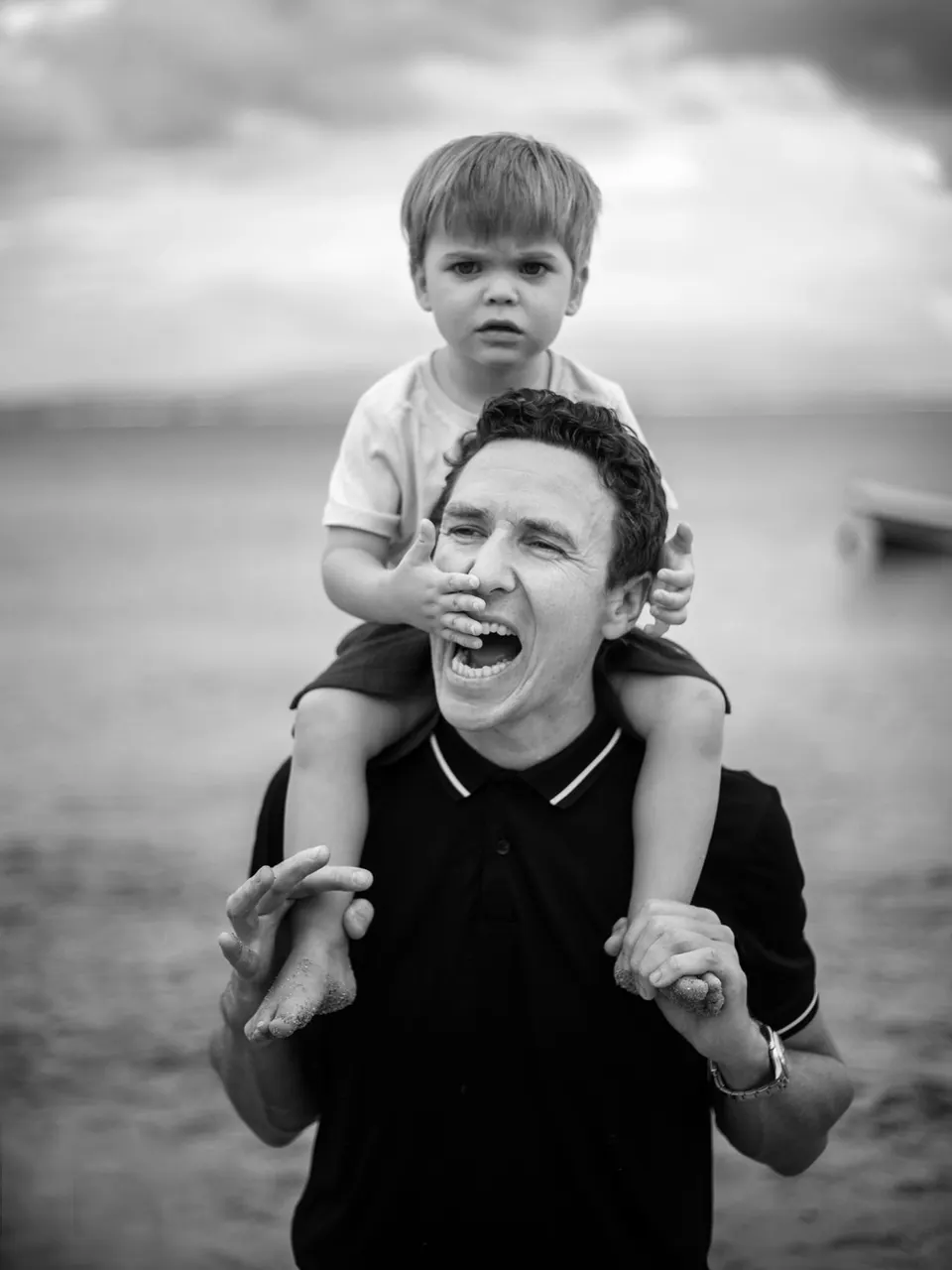 Family portrait on a Bali beach